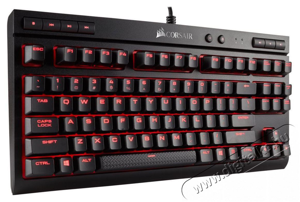 Corsair Gaming K63 Fekete-Piros LED Cherry MX Piros Gamer billentyűzet Iroda &eacute;s sz&aacute;m&iacute;t&aacute;stechnika - Billentyűzet / billentyűzet szett - Vezet&eacute;kes - 368856