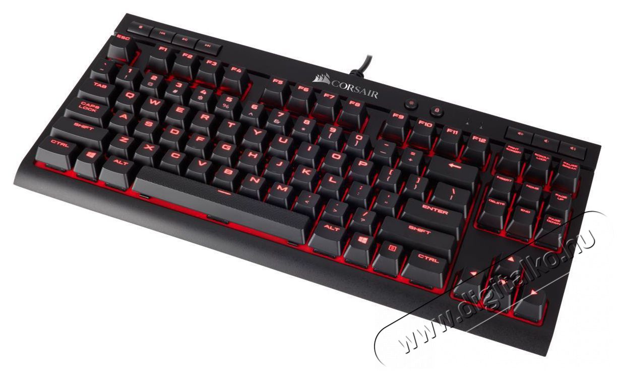 Corsair Gaming K63 Fekete-Piros LED Cherry MX Piros Gamer billentyűzet Iroda &eacute;s sz&aacute;m&iacute;t&aacute;stechnika - Billentyűzet / billentyűzet szett - Vezet&eacute;kes - 368856