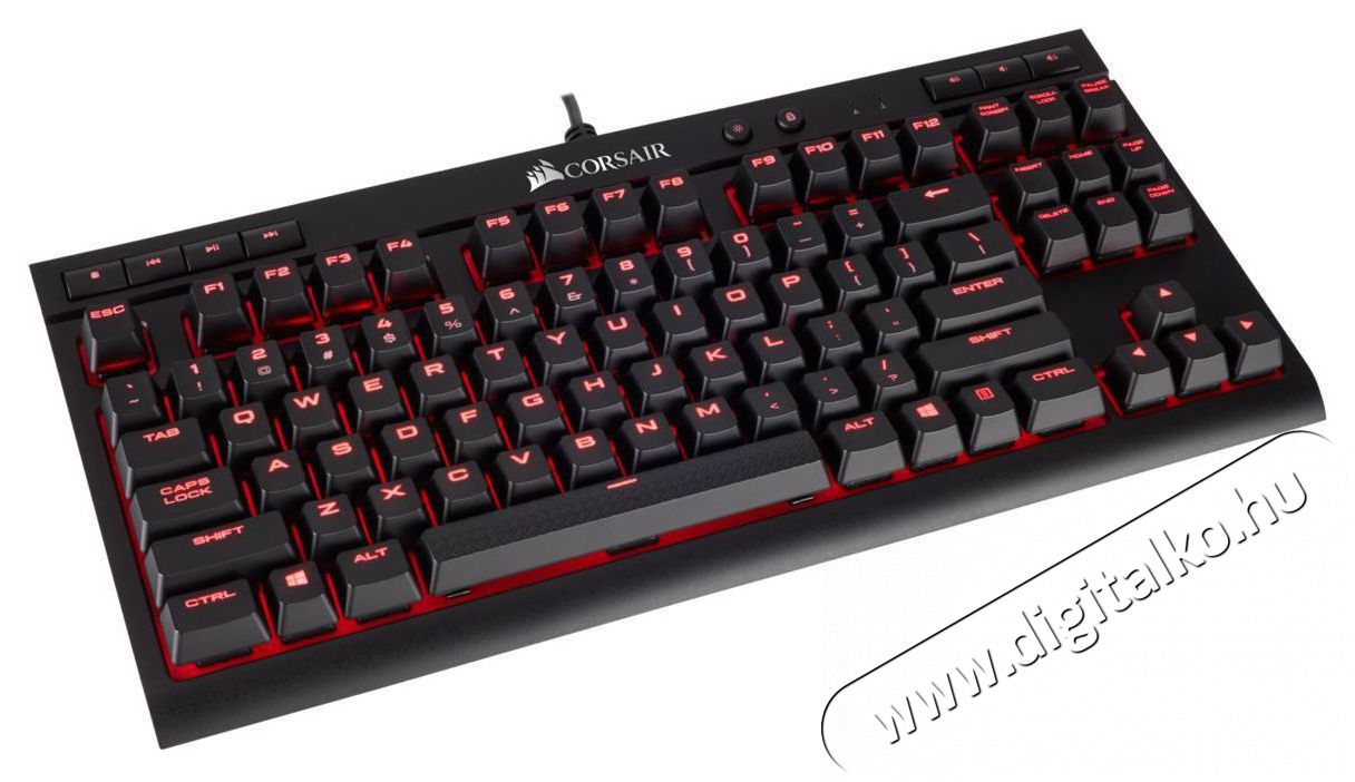 Corsair Gaming K63 Fekete-Piros LED Cherry MX Piros Gamer billentyűzet Iroda &eacute;s sz&aacute;m&iacute;t&aacute;stechnika - Billentyűzet / billentyűzet szett - Vezet&eacute;kes - 368856