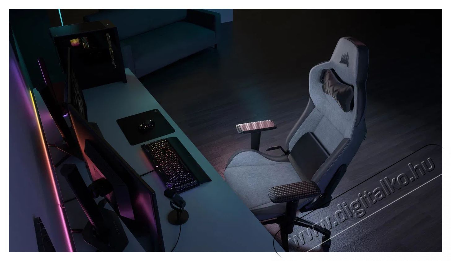 Corsair T3 RUSH (2023) Fabric Grey and Charcoal Iroda &eacute;s sz&aacute;m&iacute;t&aacute;stechnika - Egy&eacute;b sz&aacute;m&iacute;t&aacute;stechnikai term&eacute;k - 518274