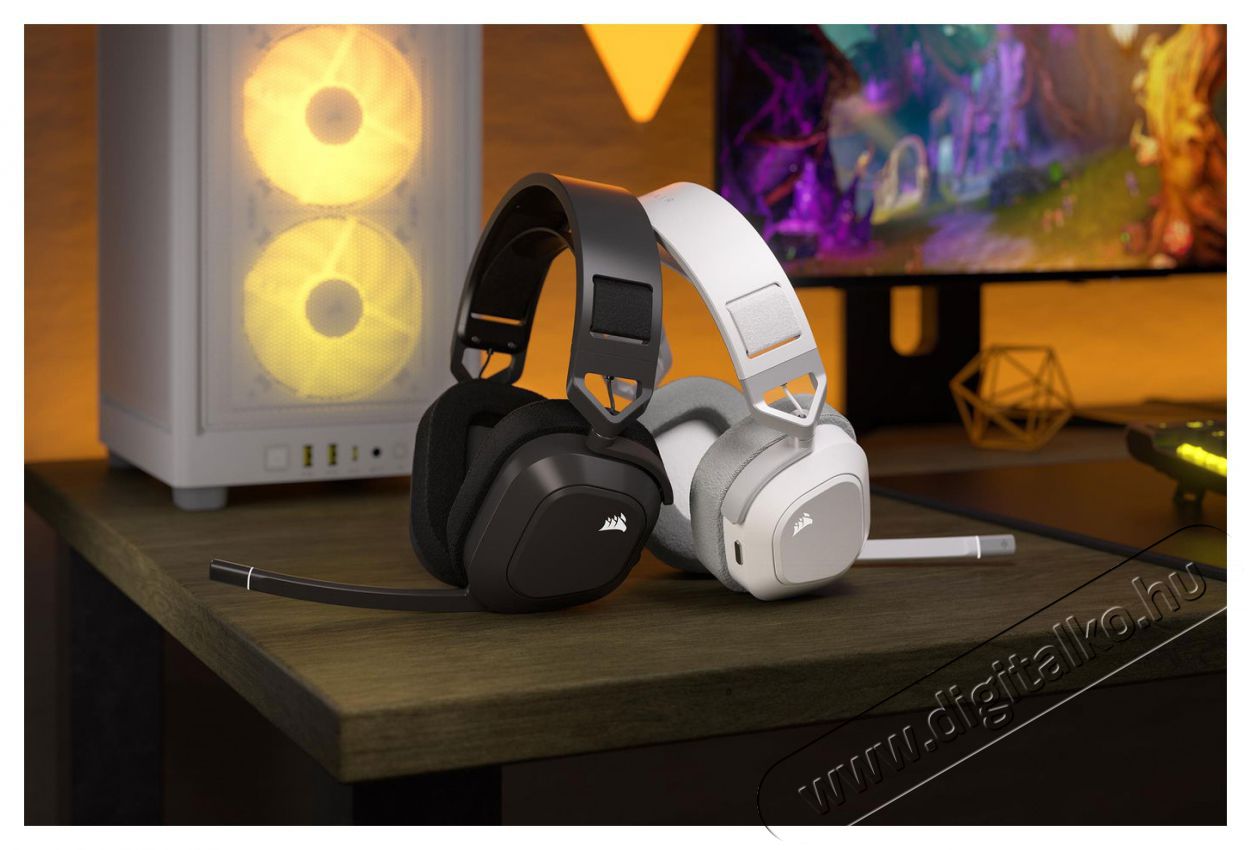 Corsair HS80 MAX Wireless Fejhallgat&oacute; Audio-Video / Hifi / Multim&eacute;dia - F&uuml;l &eacute;s Fejhallgat&oacute;k - Fejhallgat&oacute; mikrofonnal / headset - 529358