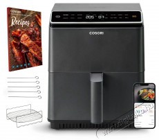 Cosori CAF-P681S-KEUR Dual Blaze sötétszürke 6,4 liter forrólevegős sütő Konyhai termékek - Konyhai kisgép (sütés / főzés / hűtés / ételkészítés) - Légkeveréses főzőgép / elektromos kukta / multifunkciós sütő - 495565