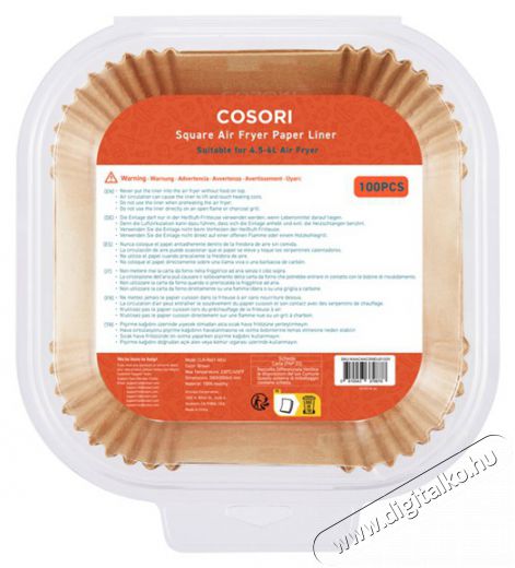 Cosori forrólevegős sütőhöz 100db papírtányér (CLR-R601-NEU) Konyhai termékek - Konyhai kisgép kiegészítő - Egyéb kisgép kiegészítő - 497810