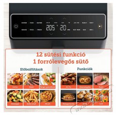 Cosori CAF-P681S-KEUR Dual Blaze sötétszürke 6,4 liter forrólevegős sütő Konyhai termékek - Konyhai kisgép (sütés / főzés / hűtés / ételkészítés) - Légkeveréses főzőgép / elektromos kukta / multifunkciós sütő - 495565