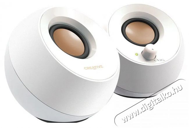 CREATIVE Pebble White Audio-Video / Hifi / Multimédia - Hangfal - Hangfalszett - Hangszóró kábel / csatlakozó - 523388