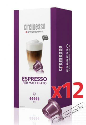 Cremesso Per Macchiato kávékapszula (12 doboz/csomag) Konyhai termékek - Kávéfőző / kávéörlő / kiegészítő - Kávé kapszula / pod / szemes / őrölt kávé - 314236