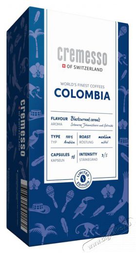 Cremesso Worlds Finest Coffee Colombia 16 db kávékapszula Konyhai termékek - Kávéfőző / kávéörlő / kiegészítő - Kávé kapszula / pod / szemes / őrölt kávé - 507875