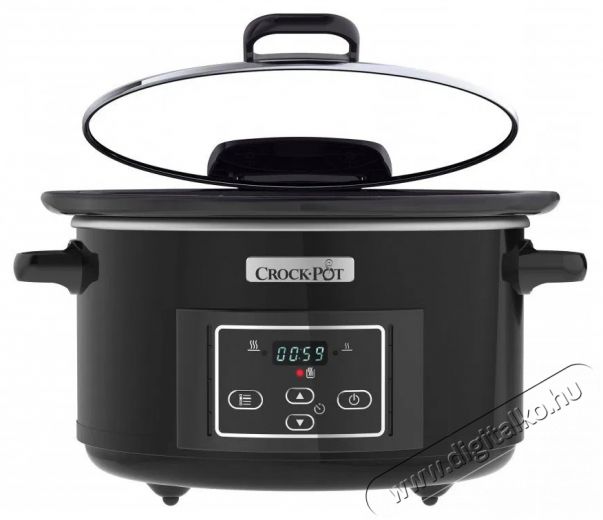 CrockPot Lassúfőző 4,7 l fekete Konyhai termékek - Konyhai kisgép (sütés / főzés / hűtés / ételkészítés) - Légkeveréses főzőgép / elektromos kukta / multifunkciós sütő - 523405