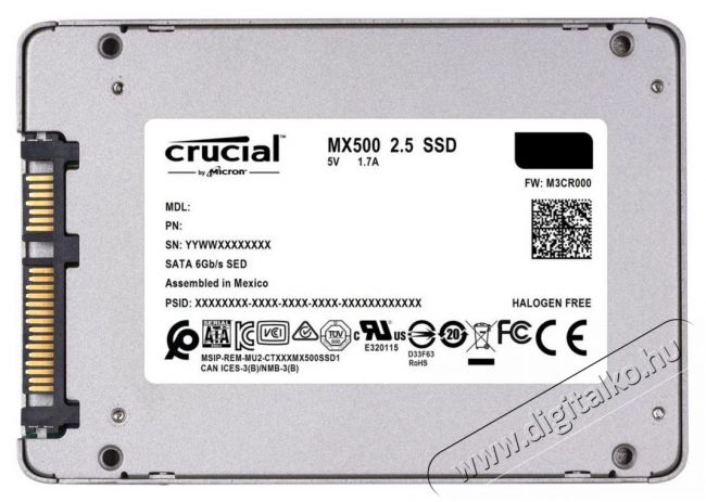 Crucial 250GB SATA3 2,5 7mm MX500 (CT250MX500SSD1) SSD Egyéb - Nem forgalmazzuk ! - 411577