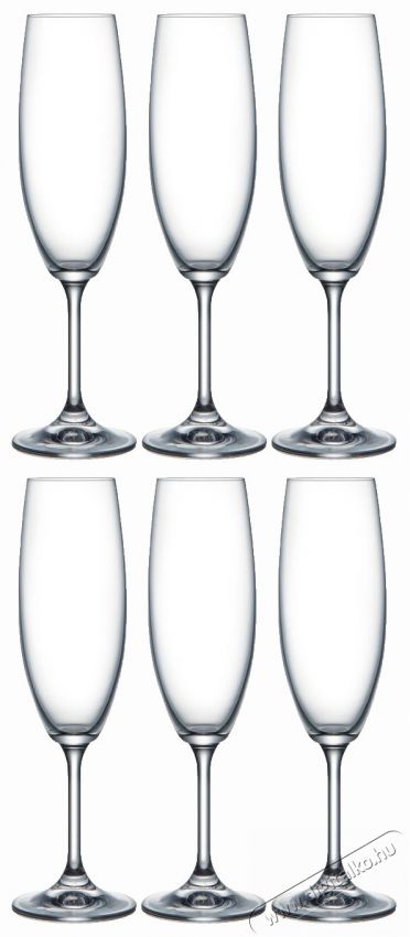 Crystalex pezsgőspoharak LARA 220ml 6db Konyhai term&eacute;kek - Konyhai eszk&ouml;z - Egy&eacute;b konyhai eszk&ouml;z - 524607