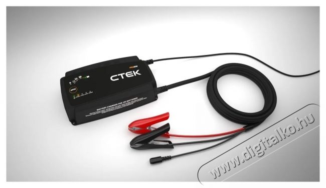 CTEK PRO 25S, 12 V, 25A aut&oacute; akkuml&aacute;tor t&ouml;ltő Akkuk &eacute;s t&ouml;ltők - Li-ion akkumul&aacute;tor &eacute;s t&ouml;ltő (ut&aacute;ngy&aacute;rtott) - T&ouml;ltő - 531725
