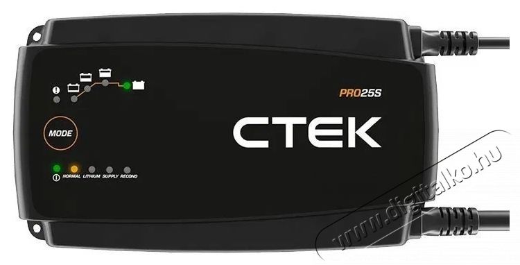 CTEK PRO 25S, 12 V, 25A aut&oacute; akkuml&aacute;tor t&ouml;ltő Akkuk &eacute;s t&ouml;ltők - Li-ion akkumul&aacute;tor &eacute;s t&ouml;ltő (ut&aacute;ngy&aacute;rtott) - T&ouml;ltő - 531725