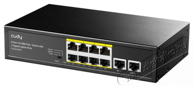 CUDY Switch 8x100Mbps (8xPOE+) + 2x1000Mbps Uplink, Fémházas Asztali, FS1010PG Iroda és számítástechnika - Hálózat - Switch - 490081
