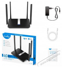CUDY 3G/4G Modem + Wireless Router Dual Band, AC1200 1xWAN(100Mbps) + 3xLAN(100Mbps), 1xMicroSIM, LT500 Iroda és számítástechnika - Hálózat - Router - 490435