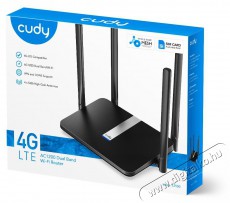 CUDY 3G/4G Modem + Wireless Router Dual Band, AC1200 1xWAN(100Mbps) + 3xLAN(100Mbps), 1xMicroSIM, LT500 Iroda és számítástechnika - Hálózat - Router - 490435