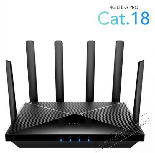 CUDY LT18 kétsávos AX1800 WIFI 6 MESH dual nanoSIM 4G (LTE CAT18) fekete router Iroda és számítástechnika - Hálózat - Router - 497022