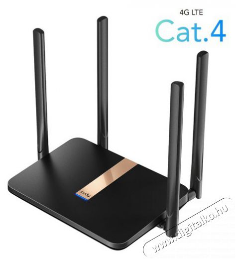 CUDY LT500D kétsávos AC1200 WIFI MESH nanoSIM 4G LTE fekete router Iroda és számítástechnika - Hálózat - Router - 497024