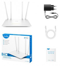 CUDY WR1200 kétsávos AC1200 WIFI fehér router Iroda és számítástechnika - Hálózat - Router - 497028