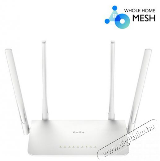 CUDY WR1300 kétsávos AC1200 gigabit WIFI MESH fehér router Iroda és számítástechnika - Hálózat - Router - 497019