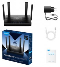 CUDY WR3000 kétsávos AX3000 gigabit WIFI 6 MESH fekete router Iroda és számítástechnika - Hálózat - Router - 497020