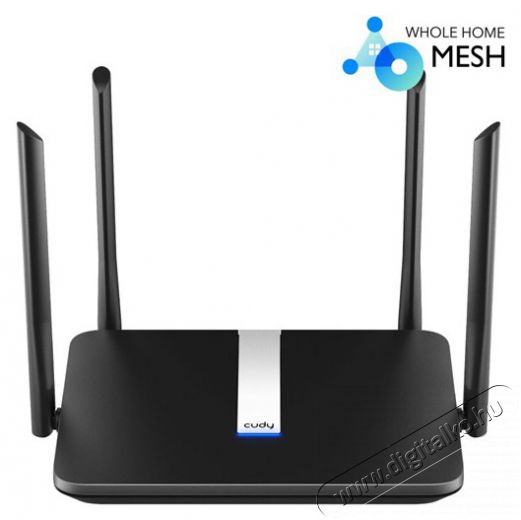 CUDY X6 AX1800 gigabit WIFI 6 MESH fekete router Iroda és számítástechnika - Hálózat - Router - 497021