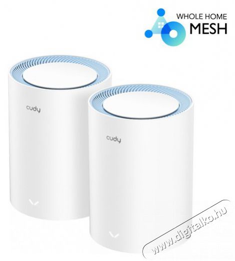 CUDY M1200(2-Pack) kétsávos AC1200 WIFI MESH fehér router (2db-os szett) Iroda és számítástechnika - Hálózat - Router - 500338