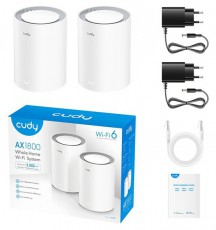 CUDY M1800(2-Pack) AX1800 WIFI 6 MESH fehér router (2db-os szett) Iroda és számítástechnika - Hálózat - Router - 500340