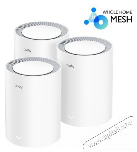 CUDY M1800(3-Pack) AX1800 WIFI 6 MESH fehér router (3db-os szett) Iroda és számítástechnika - Hálózat - Router - 500331