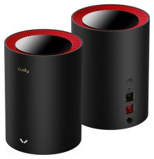 CUDY M3000(2-Pack) kétsávos AX3000 WIFI6 MESH fekete 2,5 gigabit router (2db-os szett) Iroda és számítástechnika - Hálózat - Router - 507354