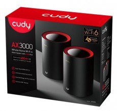CUDY M3000(2-Pack) kétsávos AX3000 WIFI6 MESH fekete 2,5 gigabit router (2db-os szett) Iroda és számítástechnika - Hálózat - Router - 507354