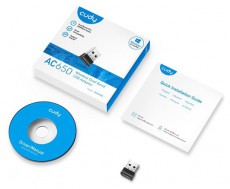 CUDY WU650 kétsávos AC650 WIFI USB mini fekete adapter Tv kiegészítők - Wi-Fi adapter - 507420