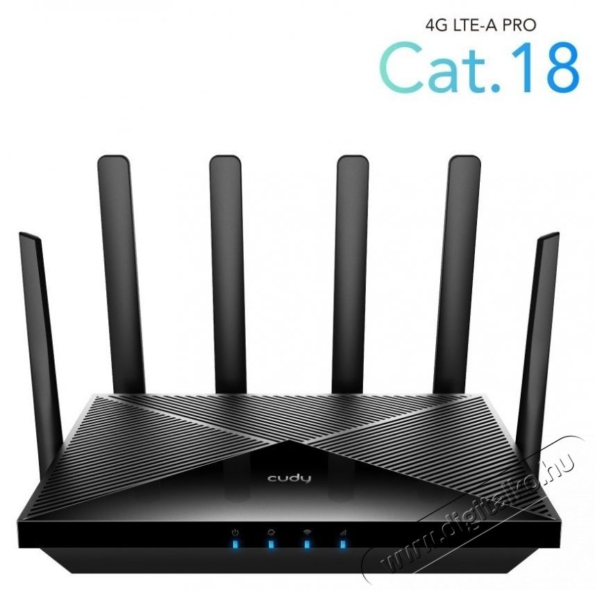 CUDY LT18 k&eacute;ts&aacute;vos AX1800 WIFI 6 MESH dual nanoSIM 4G (LTE CAT18) fekete router Iroda &eacute;s sz&aacute;m&iacute;t&aacute;stechnika - H&aacute;l&oacute;zat - Router - 497022
