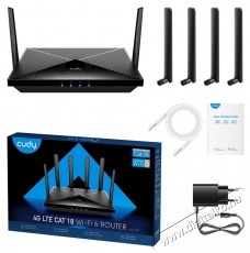 CUDY LT18 k&eacute;ts&aacute;vos AX1800 WIFI 6 MESH dual nanoSIM 4G (LTE CAT18) fekete router Iroda &eacute;s sz&aacute;m&iacute;t&aacute;stechnika - H&aacute;l&oacute;zat - Router - 497022