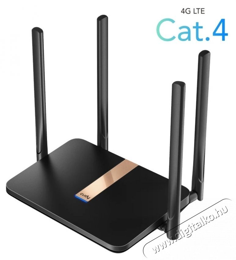 CUDY LT500D k&eacute;ts&aacute;vos AC1200 WIFI MESH nanoSIM 4G LTE fekete router Iroda &eacute;s sz&aacute;m&iacute;t&aacute;stechnika - H&aacute;l&oacute;zat - Router - 497024
