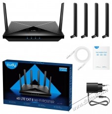 CUDY LT700 kétsávos AC1200 WIFI Dual nanoSIM 4G LTE CAT6 fekete router Iroda és számítástechnika - Hálózat - Router - 497025