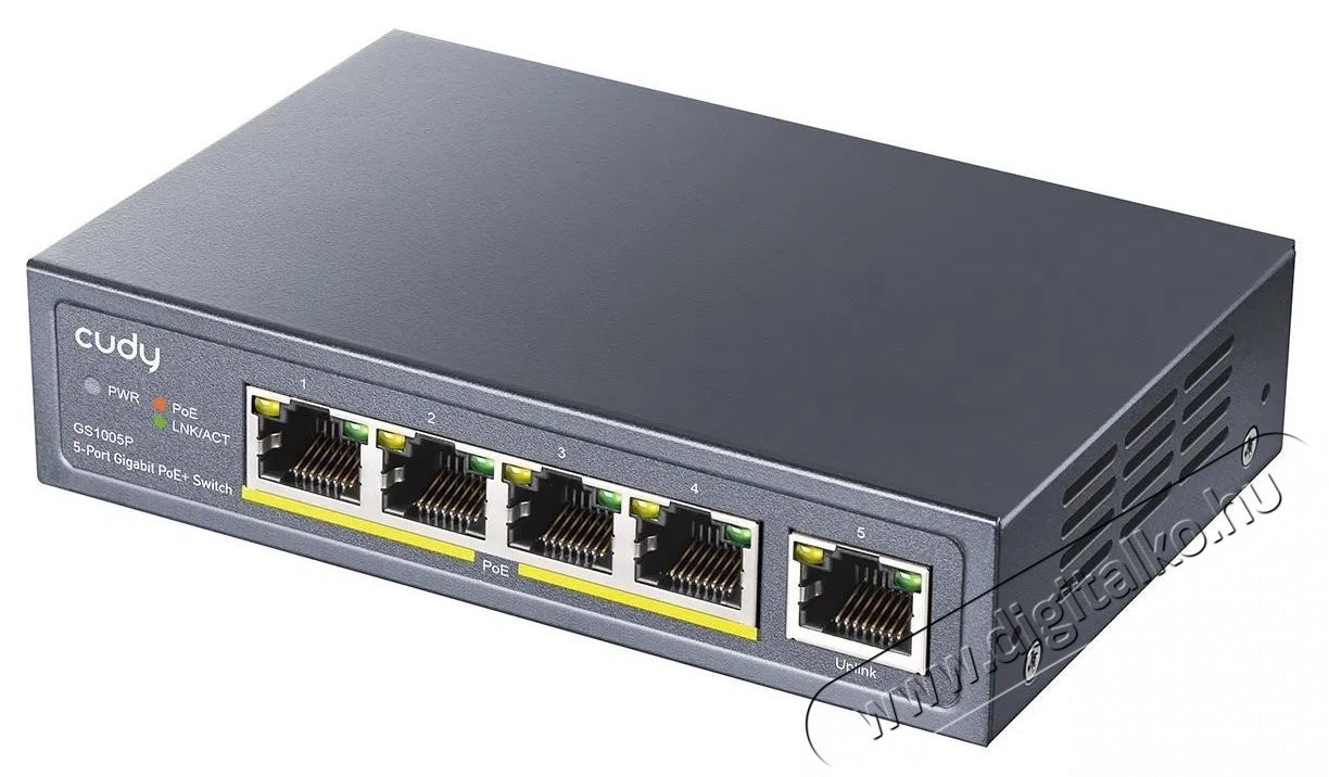 CUDY 5-Port Gigabit PoE+ Switch 60W Iroda &eacute;s sz&aacute;m&iacute;t&aacute;stechnika - H&aacute;l&oacute;zat - Switch - 532517