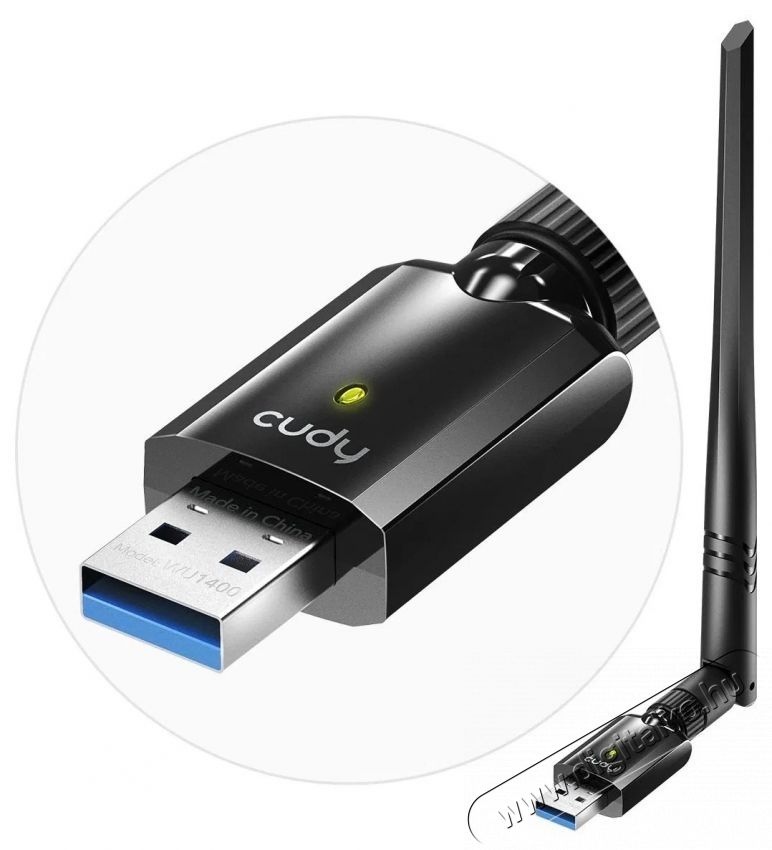 CUDY AC1300 High Gain USB Wi-Fi Adapter Tv kieg&eacute;sz&iacute;tők - Wi-Fi adapter - 532525