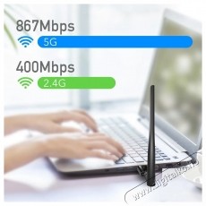 CUDY AC1300 High Gain USB Wi-Fi Adapter Tv kieg&eacute;sz&iacute;tők - Wi-Fi adapter - 532525