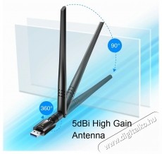 CUDY AC1300 High Gain USB Wi-Fi Adapter Tv kieg&eacute;sz&iacute;tők - Wi-Fi adapter - 532525