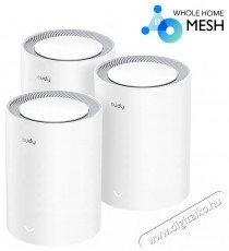 CUDY AX3000 Wi-Fi 6 Mesh 2,5Gb Solution, feh&eacute;r (3-pack) WiFi rendszer - Tv kieg&eacute;sz&iacute;tők - Wi-Fi adapter - 532527