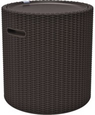 Curver COOL STOOL dohányzóasztal tárolóval - whiskey barna Háztartás / Otthon / Kültér - Kültér / kerti termék / grill - Kerti bútor - 363482