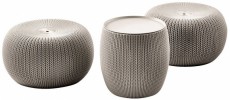 Curver COZY URBAN SET ganitúra - homokszín Háztartás / Otthon / Kültér - Kültér / kerti termék / grill - Kerti bútor - 363483