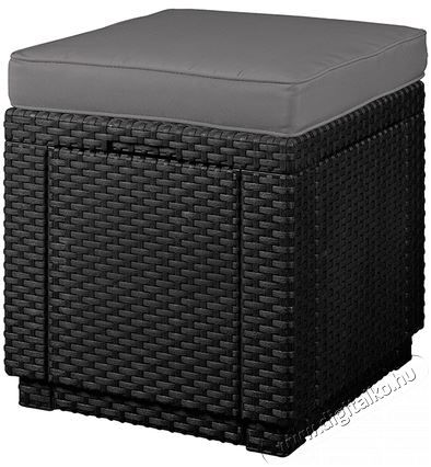 Curver CUBE WITH CUSHION multifunkcionális bútor - grafit-hűvös szürke Háztartás / Otthon / Kültér - Kültér / kerti termék / grill - Kerti bútor - 363489