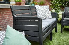 Curver DELANO 2 SEATER BENCH kétszemélyes pad Háztartás / Otthon / Kültér - Kültér / kerti termék / grill - Kerti bútor - 363492