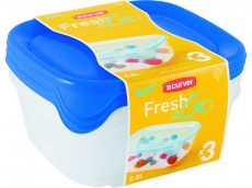 Curver Szögletes ételtartó szett 3x0,8L (182217) Újdonságok - Új termékek - 339761