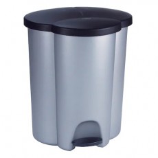 Curver TRIO szelektív szemetes 2x17L + 6L - metál ezüst Háztartás / Otthon / Kültér - Lakásfelszerelés - Szemetes - 379757