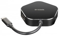 D-Link 4 az 1-ben USB-C HUB  Iroda és számítástechnika - Notebook kiegészítő - USB hub / elosztó - 372156
