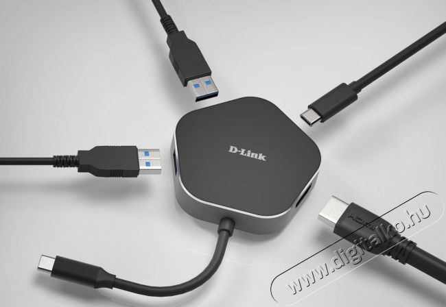 D-Link 4 az 1-ben USB-C HUB  Iroda és számítástechnika - Notebook kiegészítő - USB hub / elosztó - 372156