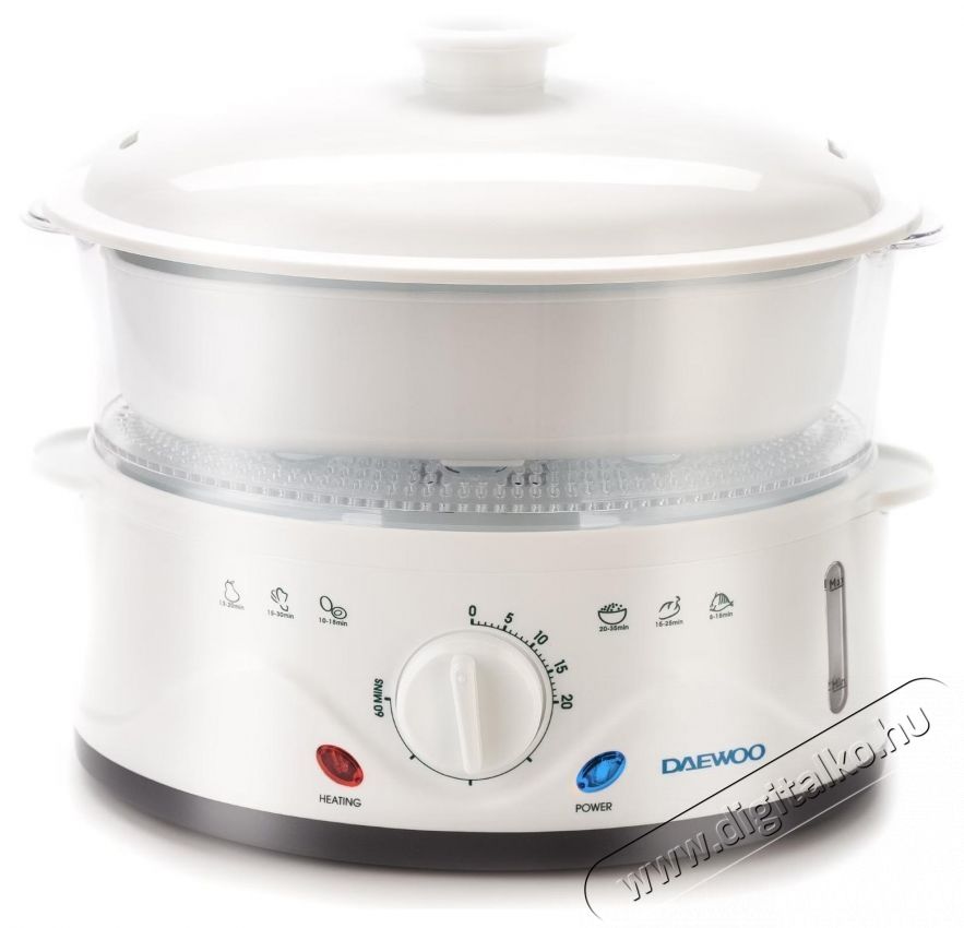 Daewoo DFS900W p&aacute;rol&oacute;, 900 W, 3 kos&aacute;r, 8,5 liter, 60 perces időz&iacute;tő, ergonomikus kialak&iacute;t&aacute;s, feh&eacute;r Konyhai term&eacute;kek - Konyhai kisg&eacute;p (s&uuml;t&eacute;s / főz&eacute;s / hűt&eacute;s / &eacute;telk&eacute;sz&iacute;t&eacute;s) - P&aacute;rol&oacute; - 533192