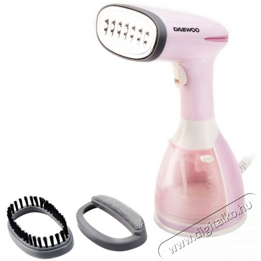 Daewoo DGS1500PK F&uuml;ggőleges gőz&ouml;lős vasal&oacute;, 1500 W, 280 ml, gőz 60 g/perc, Feh&eacute;r/R&oacute;zsasz&iacute;n H&aacute;ztart&aacute;s / Otthon / K&uuml;lt&eacute;r - Vasal&oacute; - Gőz&aacute;llom&aacute;s - 533200